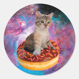 Doughnut Cat - Doughnut lover Classic Round Sticker