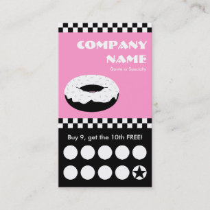 doughnut checkers punchcard loyalty card