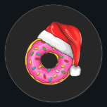 Doughnut Christmas Xmas Doughnut Women Kids Men  Classic Round Sticker<br><div class="desc">Doughnut Christmas Xmas Doughnut Women Kids Men</div>