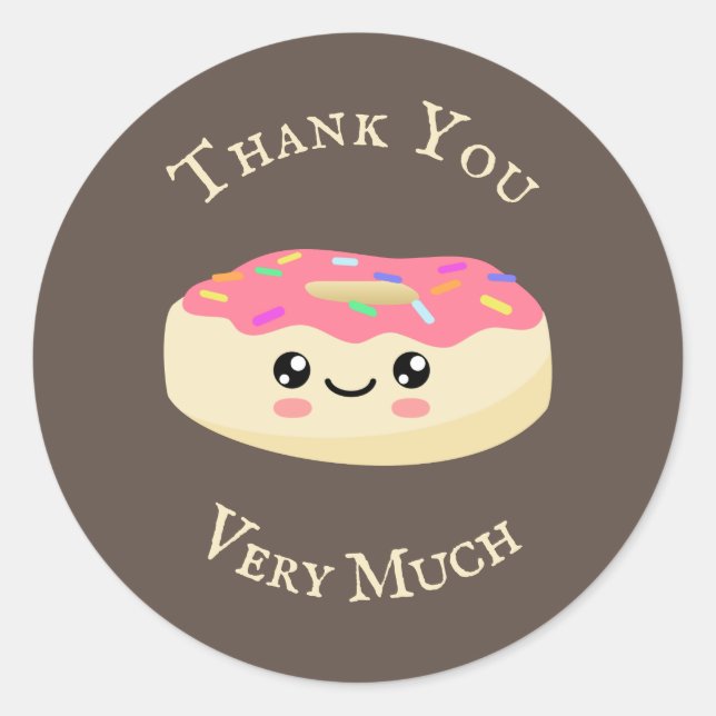 Doughnut Classic Round Sticker (Front)