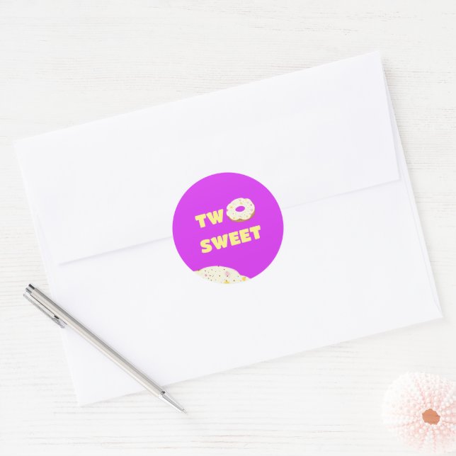 Doughnut Classic Round Sticker (Envelope)