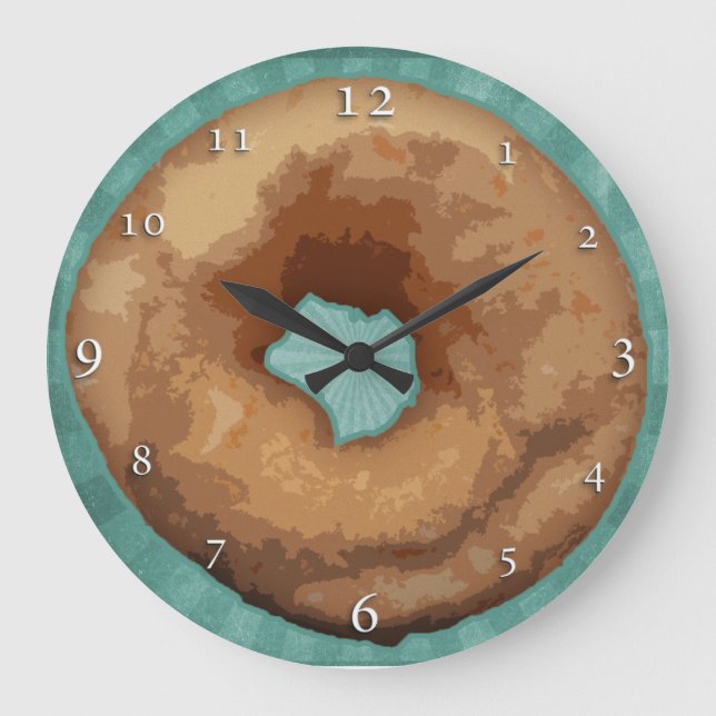 Doughnut Clock: plain or personalized Large Clock (Front)