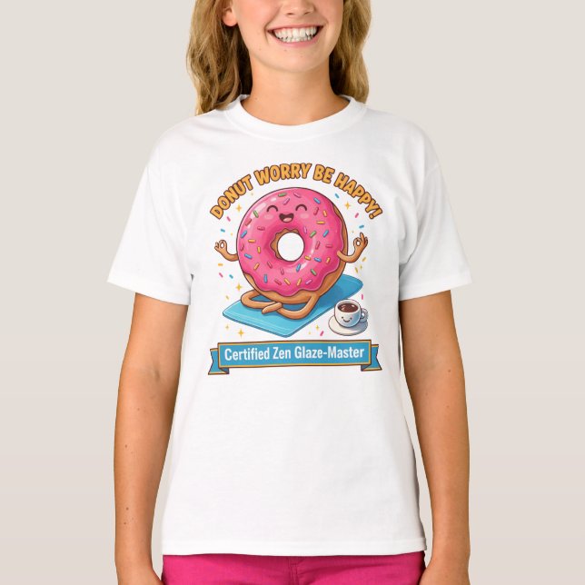 Doughnut & Coffee Zen Squad – Funny T-Shirt (Front)