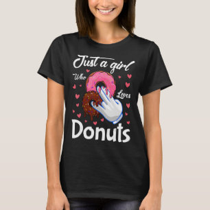 Doughnut  Cute A Girl Love Doughnut Women Clothing T-Shirt