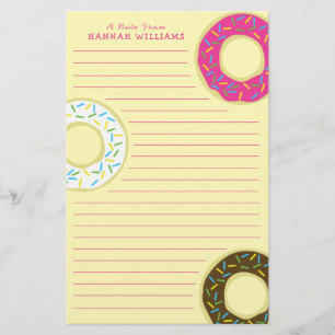 Doughnut Cute Kid's Doughnuts Stationery