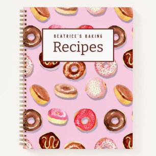 Doughnut Delight Customizable Recipe Book