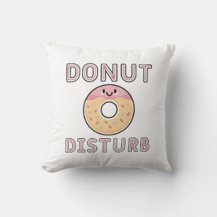 Doughnut Disturb Throw Pillow