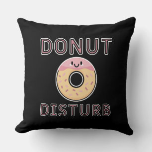 Doughnut Disturb Throw Pillow
