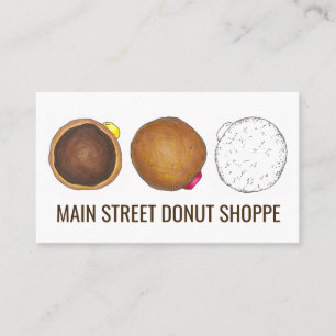 Doughnut Doughnut Shop Bakery Food Baking Doughnut Business Card