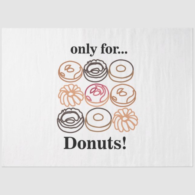 Doughnut Doughnut Sweet Funny Birthday Tissue Paper (Front)