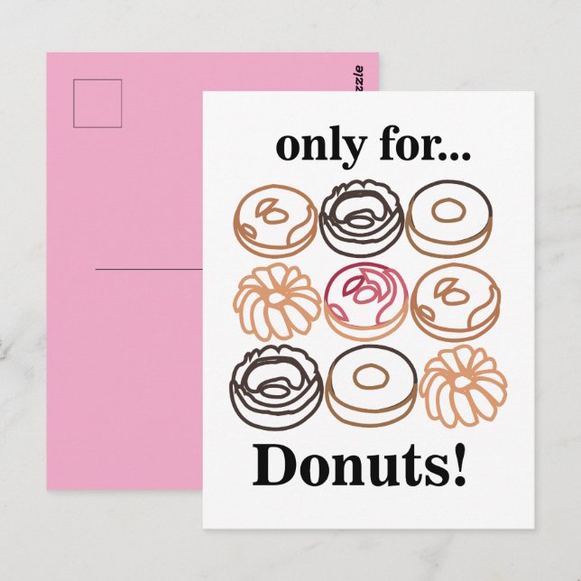 Doughnut Doughnut Sweet Funny Postcard (Front/Back)