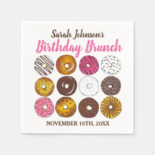 Doughnut Doughnuts Birthday Party Brunch Bake Sale Napkin