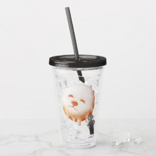 Doughnut Dream: Glazed Smile Pup Repeat Pattern Acrylic Tumbler