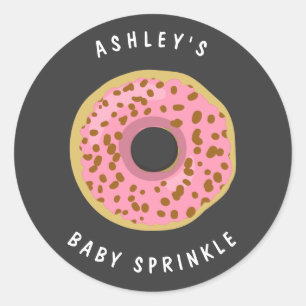 Doughnut Envelope seal sticker Baby sprinkle Dough