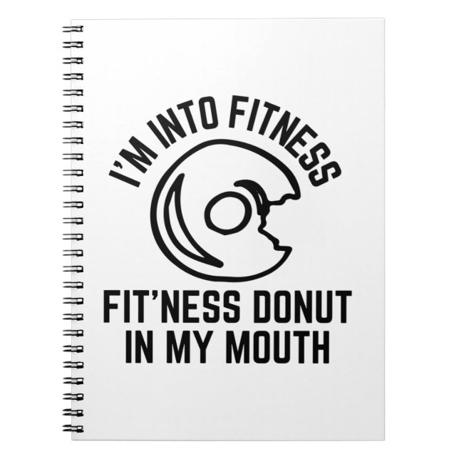 Doughnut Fitness Funny Notebook (Front)