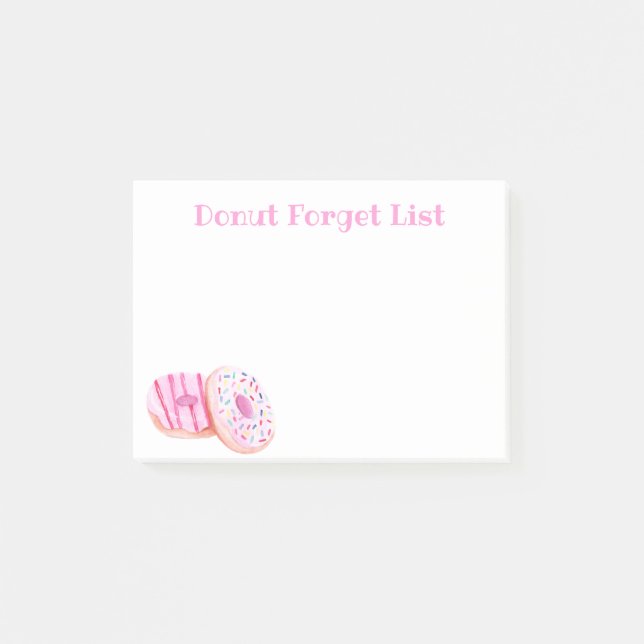 Doughnut Forget List Notes (Front)