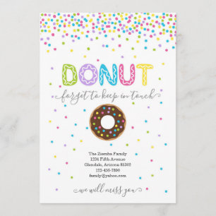 Doughnut Forget to Keep in Touch Address Announcem Announcement