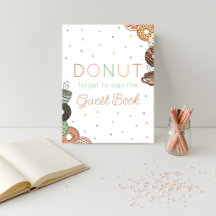 Doughnut Forget to Sign the Guestbook Printable Si