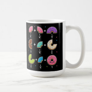 Doughnut Fractions Learning Math Humour Coffee Mug