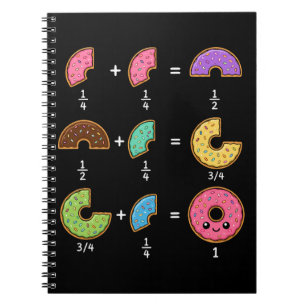Doughnut Fractions Learning Math Humour Notebook
