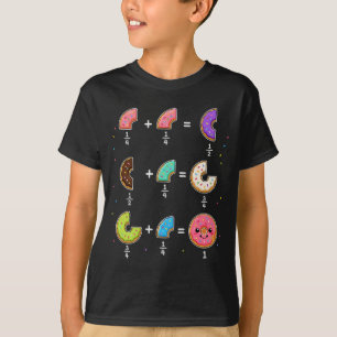 Doughnut Fractions Learning Math Humour T-Shirt