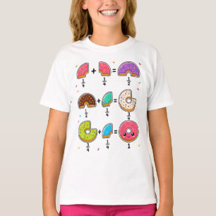 Doughnut Fractions Learning Math Humour T-Shirt