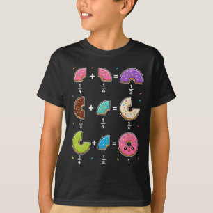 Doughnut Fractions Learning Math Humour T-Shirt