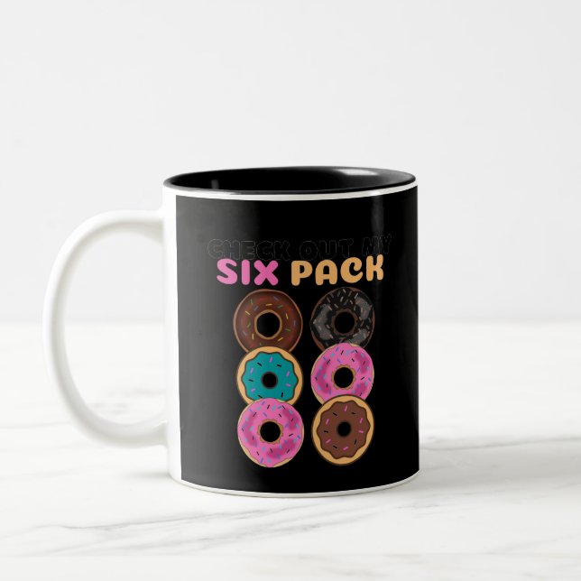 Doughnut Funny Two-Tone Coffee Mug (Left)