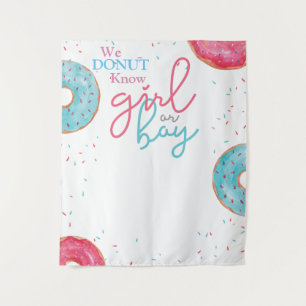 Doughnut Gender Reveal Backdrop/Tapestry Tapestry