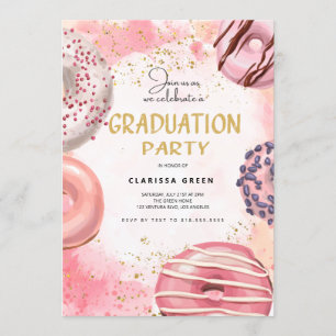 Doughnut GRADUATION party Invitation