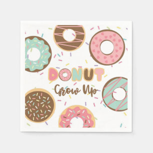 Doughnut Grow Up Birthday Napkin