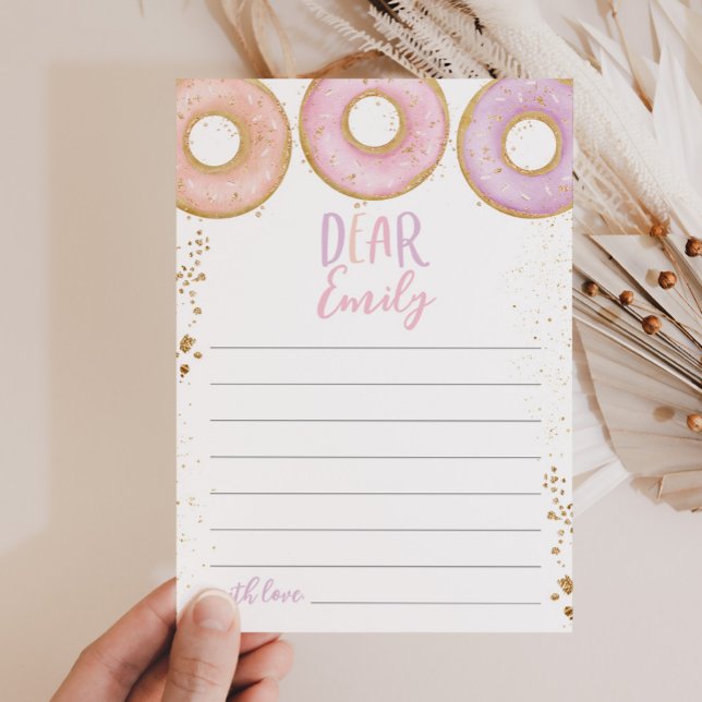 Doughnut Grow Up Birthday Time Capsule Message Car Thank You Card (Creator Uploaded)