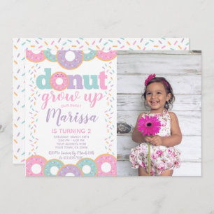 Doughnut Grow Up Invitation