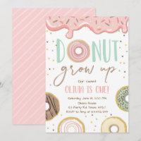 Doughnut Grow Up Pink Doughnut Girl Birthday Party