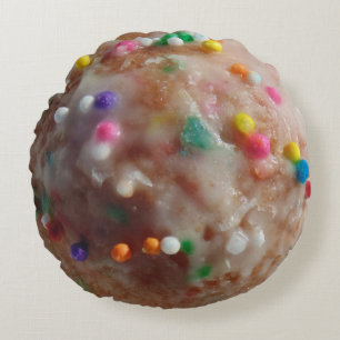 Doughnut hole with sprinkles with a nice glaze round pillow