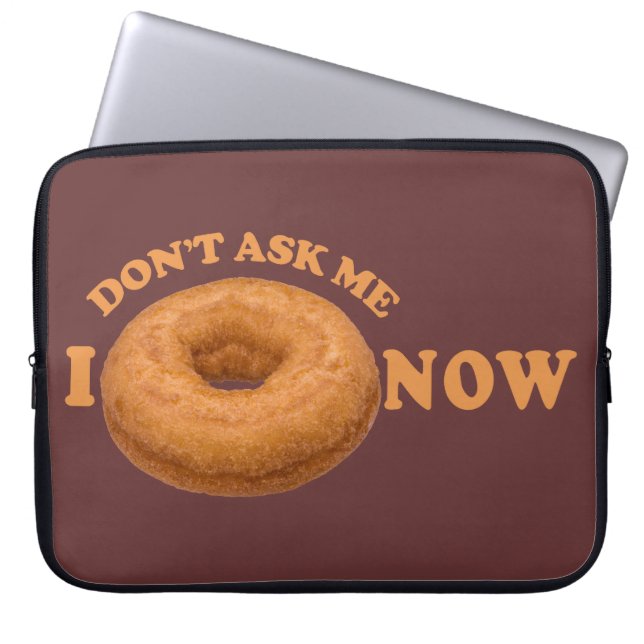 Doughnut Humour custom laptop sleeve (Front)
