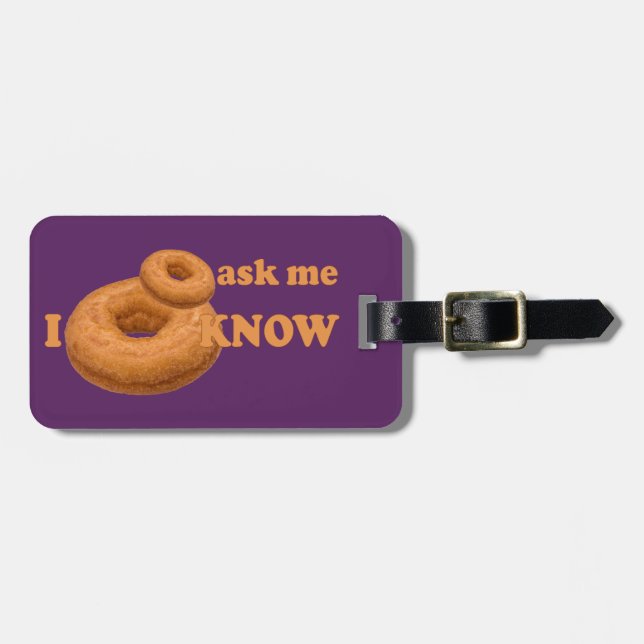 Doughnut Humour custom luggage tag (Front Horizontal)