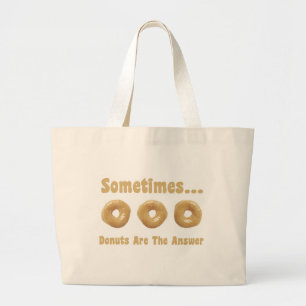 Doughnut Humour Large Tote Bag