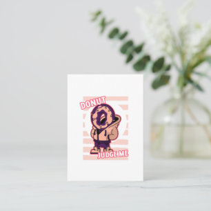 Doughnut judge funny puns business card