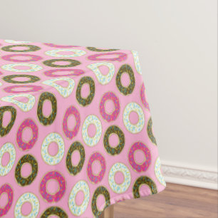 Doughnut Kid Birthday Cute Pink Tablecloth