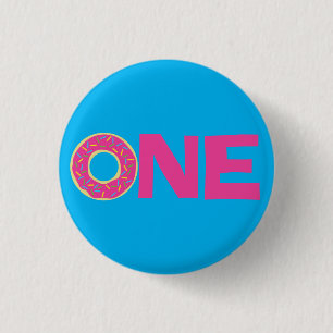 Doughnut Kid's Birthday Party Cute 1 Inch Round Button