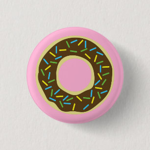 Doughnut Kid's Birthday Party Cute 1 Inch Round Button