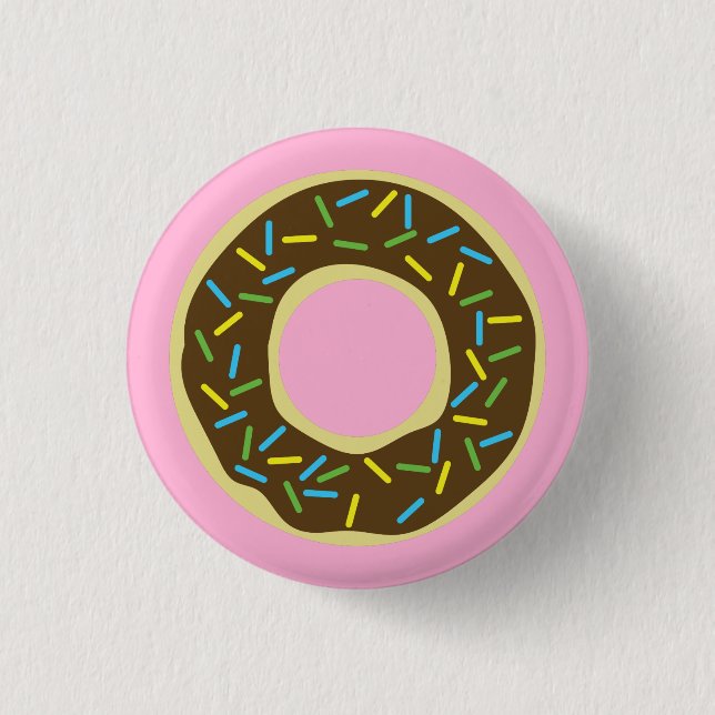 Doughnut Kid's Birthday Party Cute 1 Inch Round Button (Front)