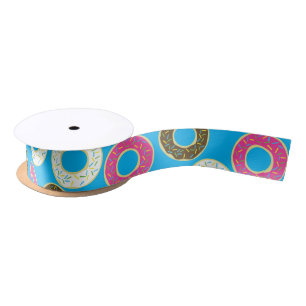 Doughnut Kid's Birthday Party Cute Satin Ribbon