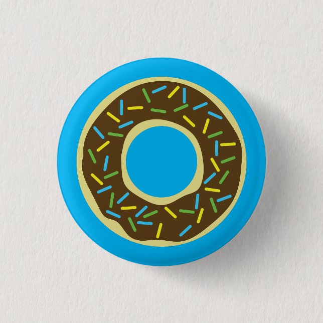 Doughnut Kid's Birthday Party Doughnuts 1 Inch Round Button (Front)