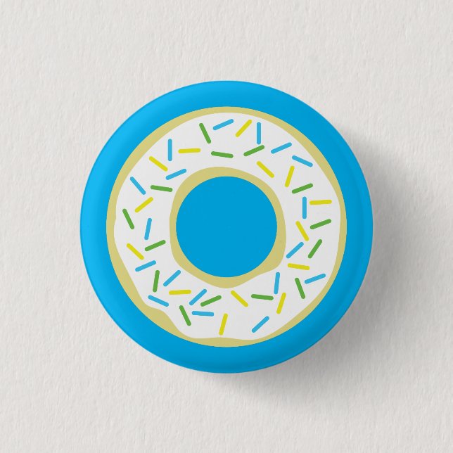 Doughnut Kid's Birthday Party Doughnuts 1 Inch Round Button (Front)
