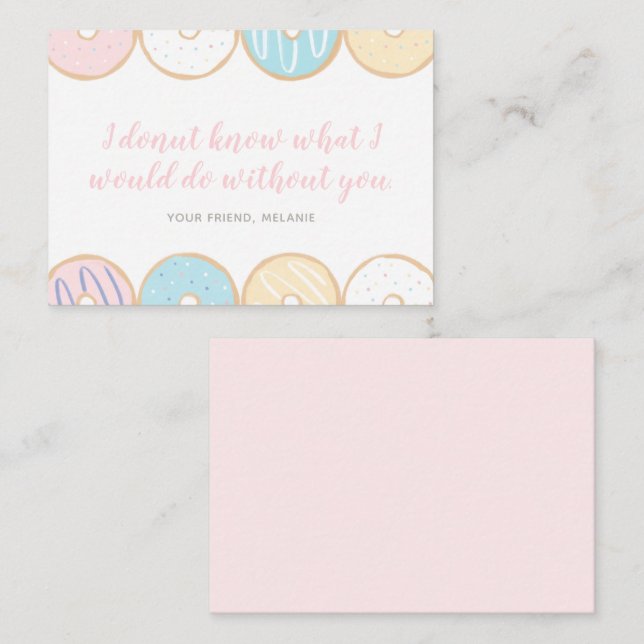 Doughnut Kids Classroom Valentine Day Card (Front/Back)