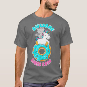 Doughnut Kitten Unicorn Awesome since 2020 T-Shirt