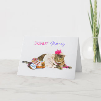 Doughnut Kitty Fancy and Sweet Birthday Card