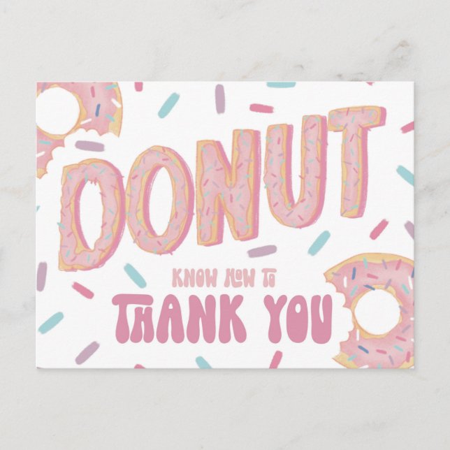 Doughnut Know How to  Thank You Card (Front)